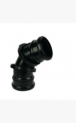 Hunter/FLOPLAST 110mm (0-90 Degree Adjustable Spigot Bend) Black Soil Pipe and Fittings Select Individual Parts as Required. SP560 D560 MFBS