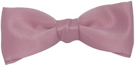 Dusty Rose Satin Clip-On Bow Tie