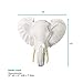 Wall Charmers Mini White + Gold Tusk Faux Elephant Head Wall Hanging - 10 inch Faux Taxidermy Animal Head Wall Decor - Handmade Farmhouse Decor