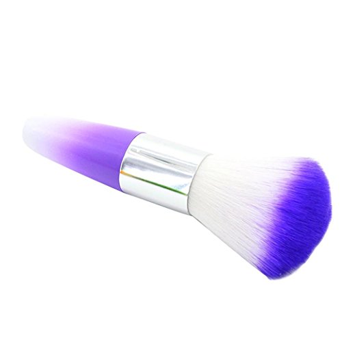 Nail Art Dust Cleaner Brushes Tool For Acrylic UV Gel Powder Remover Kit for Women (Purple) - Thumbnail 2