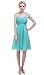 Esvor Flowers One Shoulder Padded Ruffles Short Prom Party Bridesmaid Dress