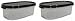 TUPPERWARE 500ML MODULAR MATES OVAL 1 / I SET (2) BLACK