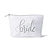 Samantha Margaret - Bride & Bride Tribe Canvas Makeup & Toiletry Bags for Bachelorette Parties, Weddings, Bridesmaid Gifts, Bridal Shower - 11 Piece Set (Grey)