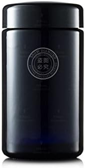 Snow Diamond 300ml (10 fl oz) Black Violet Ultraviolet Glass Wide Mouth Screw Top Jar Premium UV Protected Storage and Smell Proof Herb Container (1, 300ml)