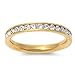 STR-0023 316L Gold IP Stainless Steel Eternity CZ Wedding Band Ring 3mm (5)