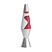Lava Lite 2110 14.5-Inch Classic Silver-Based Lava Lamp, Red/Clear