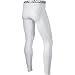 NIKE Men's Pro Tights, White/Matte Silver/Black, Large