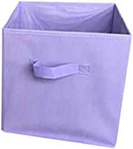Vistatroy Storage Cubes, Collapsible Storage Cube Organizer Containers Thickening Foldable Storage Cubes - 10.5x10.5x11 Inch; 1 Pack (Light Purple,1 pc/lot)