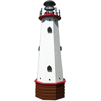 Amazon.com : Solar Lighthouse Wooden Decorative Lawn and Garden