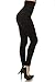 YELETE Womens High Waist Compression Non Fleece Leggings - One Size - Black
