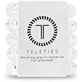 TELETIES - Tiny Spiral Hair Coils - For Kids & Super Thin Hair - Mini Phone Cord Ponytail Holder for Braid Ends - Strong Grip