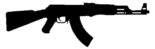 Ak 47 assault rifle black decal army military car stick…