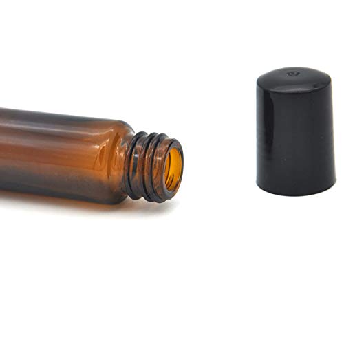 24 Pack,5ml Roller Bottles for Essential Oils with Stainless Steel Roller Balls+ 2 Droppers+ 1 Opener+ 1 Hopper+ 24 Stickers