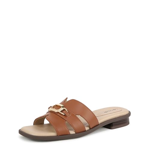 LifeStride Womens Royalty Bit Slide Sandal Tan 7.5 W