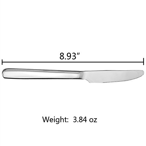 Kekow Dinner Knife, 12Piece Stainless Steel Flatware Dinner Knives, 8.