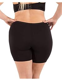 B2BODY bóxers de algodón regulares talla grande elastizados de algodón para mujer, pierna larga de 6,5 pulgadas, 6 unidades