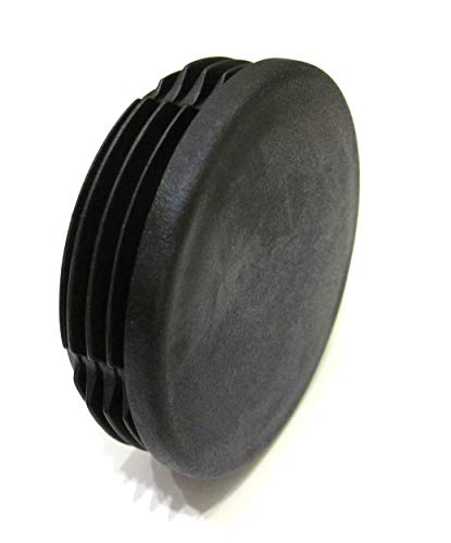 2pcs Pack: 2 3/8 Inch (Approx. 60mm) Round Black Plastic Tubing Plug (for Hole Size 2 1/8" - 2 9/32", incl. 2 1/4", 54mm - 58mm), Tube Pipe Insert, Steel Fence Post Cover, Furniture Finishing End Cap - Thumbnail 2