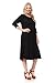 Pastel by Vivienne Women's A-Line Swing Midi Dress Plus Size Casual Curvy Formal 3X-Large Black