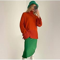 Women's Oversized Turtleneck Sweater Long Sleeve