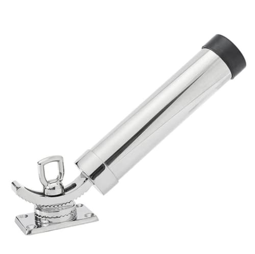360 Degree Adjustable ZONADAH Fishing Rod Holder, 316 Stainless Steel Fishing Rod Holder, Marine Grade, Deck Mount Rectangular Base for Marine Fishing Boat,Yacht