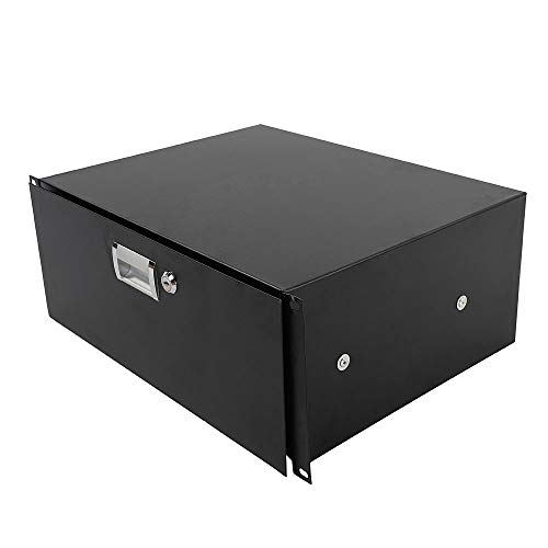 4u network cabinet 19" 4u Server Cabinet Case Rack Mount Dj Locking Lockable Deep Drawer with Key It Is Perfect for Storing Anything from Software Tools Paper Supplies Cable Management or Patch Cables - Thumbnail 5