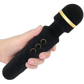 Welist Magic Wand Massager Health-Care Electric Rechargeable Cordless Waterproof Handheld Massager, Multiple Speed Vibrations Massage Stick for Body Therapy, Muscle Recovery, Stress Relieve (Black)