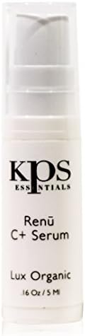 Organic Vitamin C+ 9x Hyaluronic Acid Serum .16oz | Fine Lines Wrinkles Dark Spots | Superior Collagen Production | Spa Quality | Proprietary DermaNu Anti-Aging Technology | Renu C+ by KPS Essentials