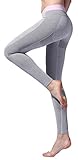 Sekermaet Workout Leggings Yoga Pants, Gym Athletic Tights for Women Mid Waist Seamless Running Sports Flex Black Grey Teal