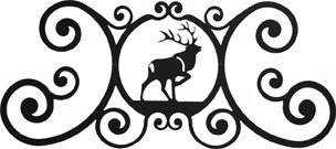 24 Inch Elk Over Door Plaque