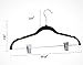 Utopia Home Pants Hangers with Clips 24 Pack - Velvet Skirt Hangers with Notches - Space Saving & Heavy Duty Non Slip Black Velvet Hanger with 360 Degrees Swivel Hook