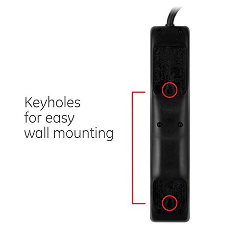 GE 6Outlet Surge Protector, 6 Ft Extension Cord, Power Strip, 800