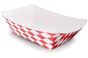 DHG PROFESSIONAL Case of 1000 Paper Food Trays, Popcorn, Nacho, Burger (Size 50, 1/2 lb)