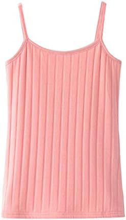 ZMHaierle Women's Slim Spaghetti Straps Thermal Cami Skinny Fleece Lined Tops