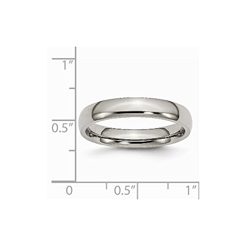 Chisel Titanium 4mm Polished Band - Size 7.5 - Thumbnail 5