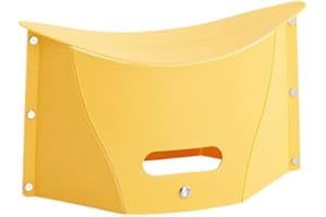 SWPATO Folding Portable Camping Hiking Stool with Handbag Function - Lightweight Collapsable Travel Chairs for BBQ, Library & Backpacking - Outdoor Ultralight Mini Step Stool Foldable(Yellow Small)
