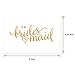 WRAPAHOLIC Gold Hot Stamping Bride Invitation Card - Bridal Thank You Cards Thank Bridesmaid Card, Maid of Honor, Flower Girl - 10 Pack