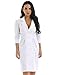 ACSUSS Womens Nurse Uniform Dresses Button Front White Hospital Nurse Scrub Dress White Medium