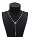 Zealmer 1Pc Women Metal Ring Stick Pendant Charming Chain Simple Necklace Gold Color