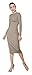 Marycrafts Womens Modest Long Sleeve Sheath Midi Dresses Work Office