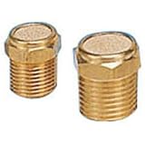 PneumaticPlus BV-18 Sintered Bronze Breather Vent - Brass Body 1/8" NPT (Pack of 10)