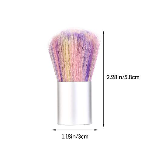 New! 2 Pack Soft Nail Art Dust Remover Brush Cleaner for Acrylic and Makeup Blush Brushes… (Multicolor 1PC)