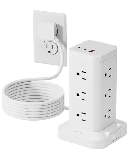 Tagzilo Power Strip Tower Surge Protector 1800J
