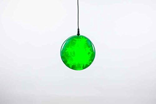 S4 Lights 24 Green LEDs - 6 inch Dia. Holographic Starfire Sphere - Black Wire - Indoor/Outdoor - Battery Operated with Timer