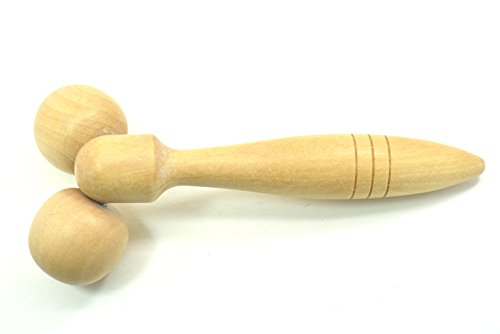 feng shui collection NEW YORK Body Massage Wood Massager Reflexology Wooden SPA Therapy Long Holder with Two Roller Masager