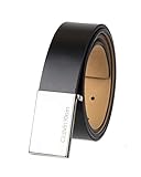 Calvin Klein Men's Logo Buckle Belt, Dark