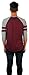 DC Comics Mens Flash Distressed Logo Varsity Football 3/4 Sleeve Raglan (X-Large, Brick)