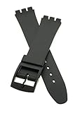 PERFIT Swatch Replacement 17mm Watch Band to fit Originals Collection + others (Black)