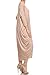 12 Ami Solid Long Sleeve Cover-Up Maxi Dress Beige Large