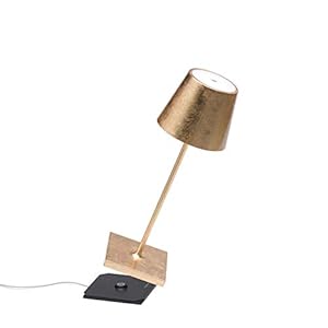 Zafferano Poldina Pro Mini, Draadloze LED-tafellamp, Oplaadbare batterij, Aanraakdimmer, draadloos opladen, IP20…