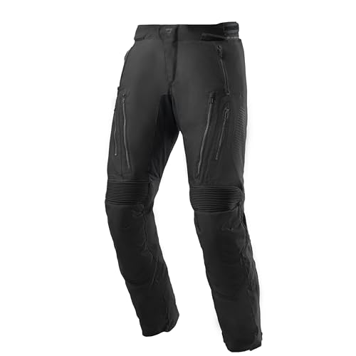 REBELHORN Hiker IV Motorbroek voor heren, textiel, beschermers voor knieën en heupen, niveau 2, HydraShield-membraan, ventilatiekanalen, 3 beenlengtes, maten tot 10XL, Zwart, L